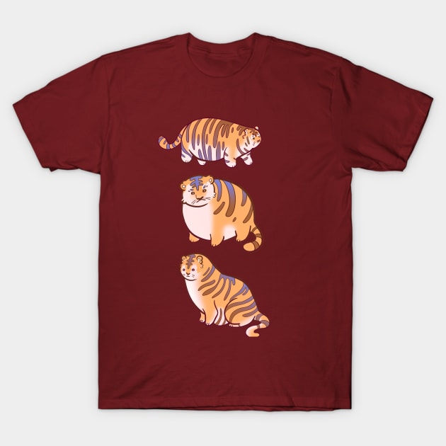 Chonky Tigers T-Shirt by evumango